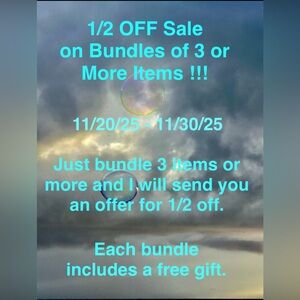 1/2 Off Sale 11/20/25 - 11/30/25